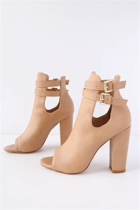 Nude booties + FREE SHIPPING